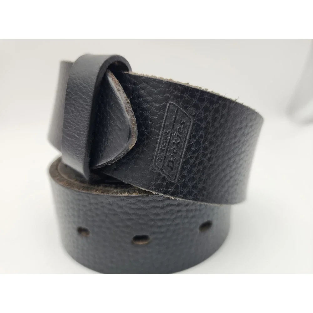 Dickies Black Pebbled Leather Belt Sz 38